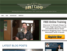 Tablet Screenshot of marketing-boot-camp.com